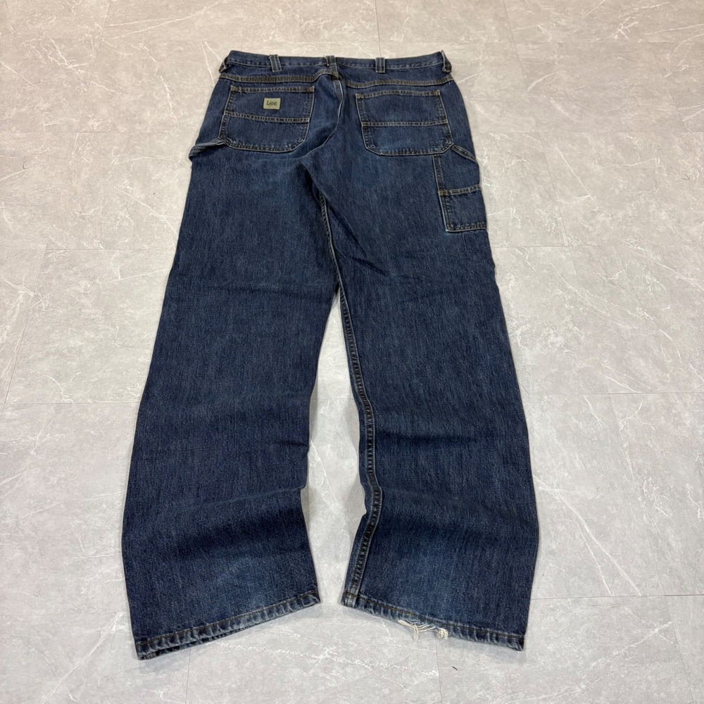 Lee Dungarees Mens 36x36 Carpenter Jeans Dark Wash Denim Workwear 10287 T001